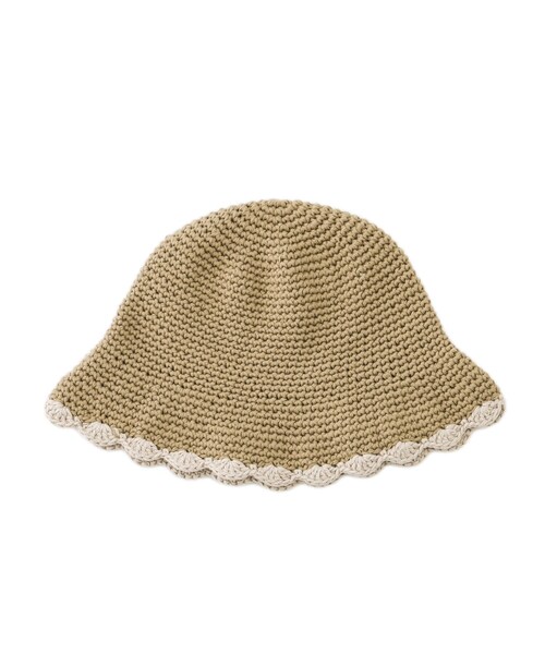 Lattice（Lattice）の「バイカラーニットハット（ハット・レディース・ブラック/アイボリー/ブルー系その他/ベージュ・0）」の2枚目の写真