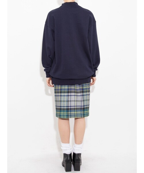 EMODA（エモダ）の「ハイネックルーズPRINT OP（ワンピース/ドレス・レディース・ホワイト/ブラック/ネイビー・F）」の6枚目の写真