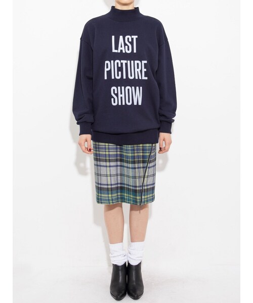 EMODA（エモダ）の「ハイネックルーズPRINT OP（ワンピース/ドレス・レディース・ホワイト/ブラック/ネイビー・F）」の4枚目の写真