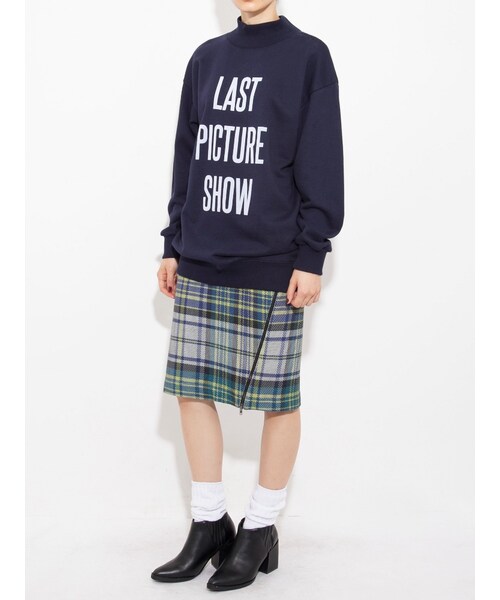 EMODA（エモダ）の「ハイネックルーズPRINT OP（ワンピース/ドレス・レディース・ホワイト/ブラック/ネイビー・F）」の5枚目の写真