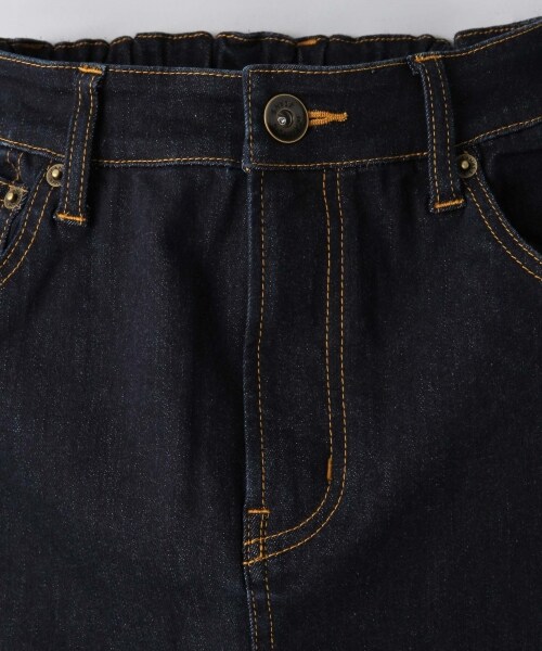 JEANASIS（ジーナシス）の「【先行予約】DENIMミモレタイトスカート（スカート・レディース・ホワイトデニム/ダークインディゴブルー・FREE）」の4枚目の写真