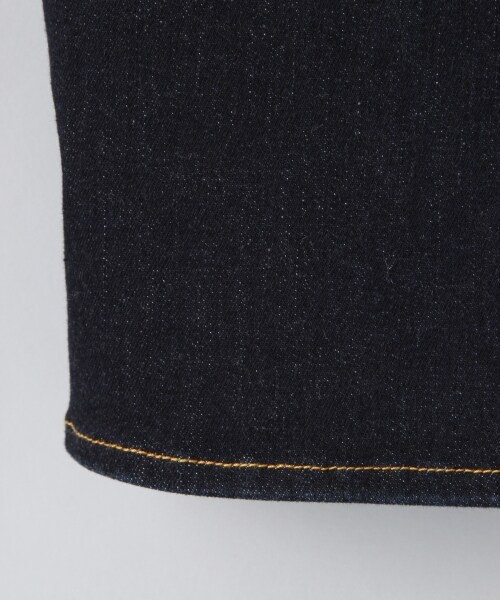 JEANASIS（ジーナシス）の「【先行予約】DENIMミモレタイトスカート（スカート・レディース・ホワイトデニム/ダークインディゴブルー・FREE）」の7枚目の写真
