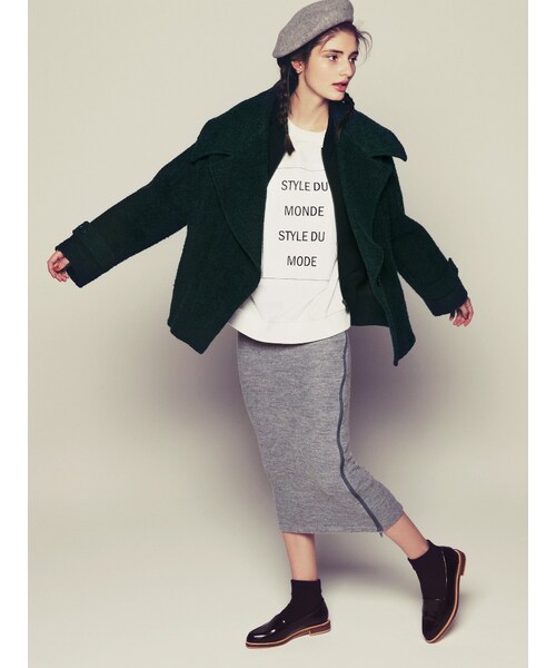 EMODA(エモダ)の「【ELDER】COMPRESS knitタイトマキシSK(スカート・レディース・グレー/ブラック/ネイビー/ベージュ・F)」の5枚目の写真