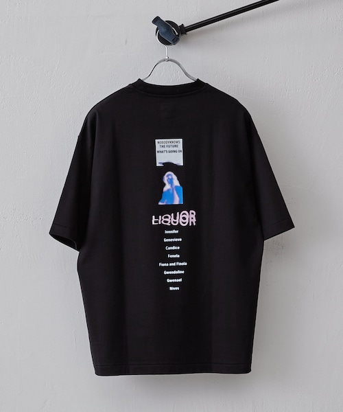 Lui's(ルイス)の「【プレミアムスビン】LIQUOR Tシャツ(Tシャツ/カットソー・メンズ・ホワイト/ブラック・S/M)」の1枚目の写真