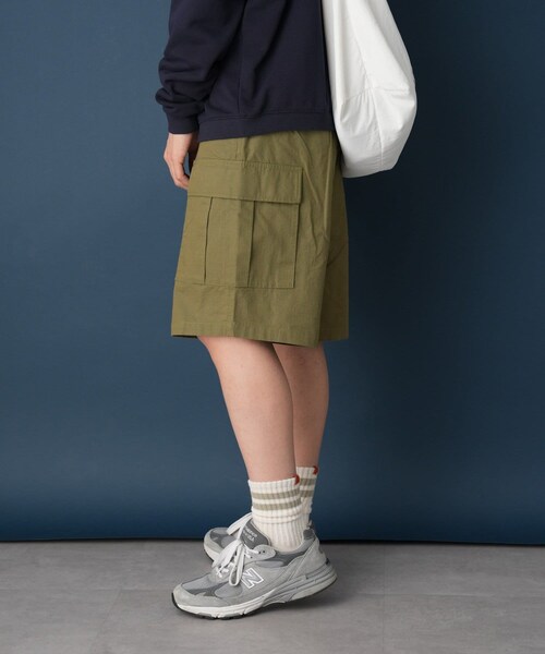 CIAOPANIC TYPY（チャオパニックティピー）の「【GEVACO / ゲバコ】リップストップワイドカーゴショーツ（カーゴパンツ・メンズ・オリーブ/カーキ/ブラック・M/L）」の2枚目の写真