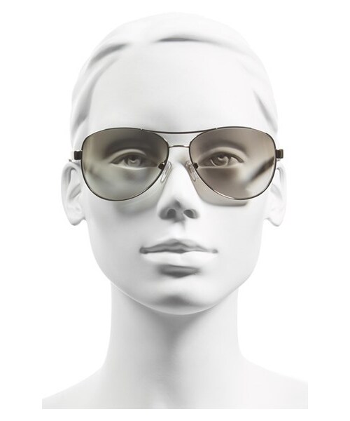 BURBERRY（バーバリー）の「Burberry 59mm Aviator Sunglasses（サングラス・レディース・Black/Silver/Matte Gold）」の3枚目の写真