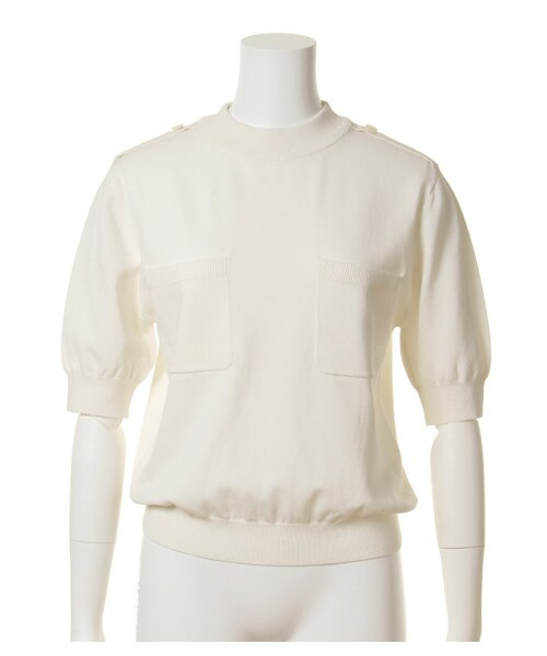 SNIDEL(スナイデル)の「シンプルハイネックニット(ニット・レディース・WHT/GRY/KKI・F)」の1枚目の写真