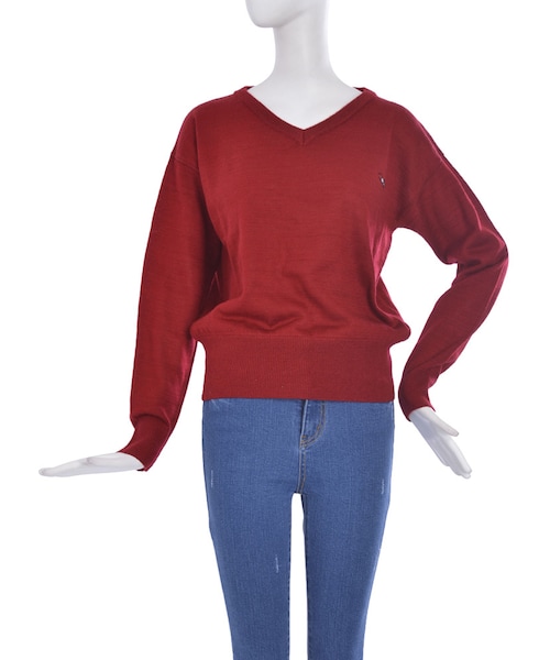 EVRIS（エヴリス）の「BASICニットＰＯ（トップス・レディース・オフホワイト/ブラック/レッド/ミックス）」の7枚目の写真