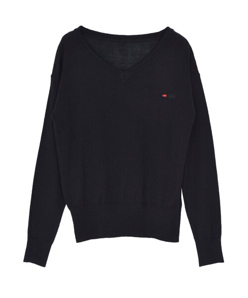 EVRIS（エヴリス）の「BASICニットＰＯ（トップス・レディース・オフホワイト/ブラック/レッド/ミックス）」の2枚目の写真