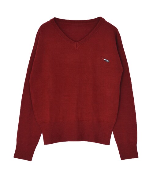 EVRIS（エヴリス）の「BASICニットＰＯ（トップス・レディース・オフホワイト/ブラック/レッド/ミックス）」の3枚目の写真