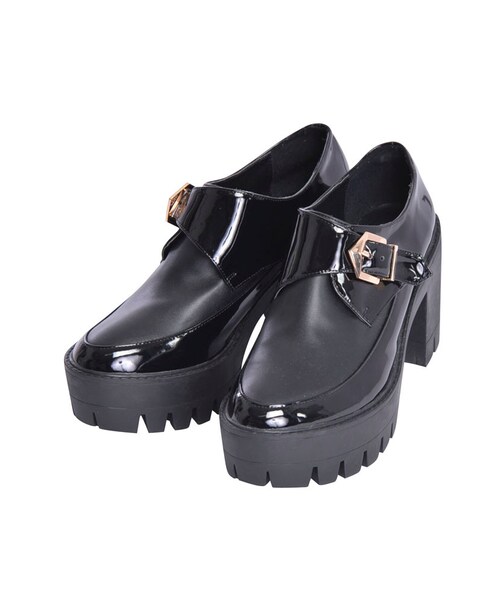 EVRIS（エヴリス）の「ワイドバックルチャンキシューズ（シューズ・レディース・ホワイト/ブラック/ミックス・S/M/L）」の4枚目の写真