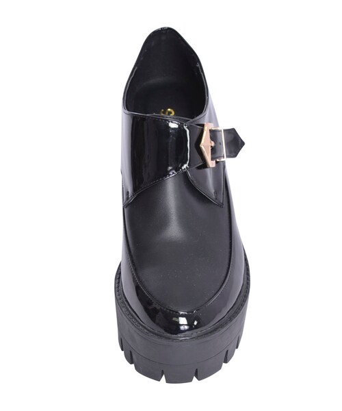 EVRIS（エヴリス）の「ワイドバックルチャンキシューズ（シューズ・レディース・ホワイト/ブラック/ミックス・S/M/L）」の6枚目の写真