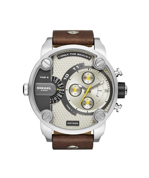 DIESEL(ディーゼル)の「DIESEL® 'Little Daddy' Chronograph Leather Strap Watch, 51mm(アナログ腕時計・メンズ・Brown)」の2枚目の写真
