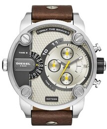 DIESEL | DIESEL® 'Little Daddy' Chronograph Leather Strap Watch, 51mm(アナログ腕時計)