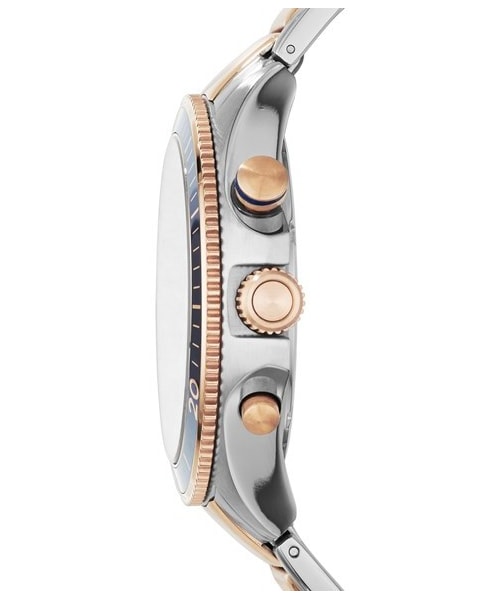 FOSSIL（フォッシル）の「Fossil 'Wakefield' Chronograph Bracelet Watch, 45mm（アナログ腕時計・メンズ・Silver/ Gold/ Blue）」の3枚目の写真