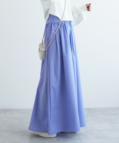 w closet（ダブルクローゼット）の「【SETアイテム】ショート丈スウェット＆異素材ワンピース（ワンピース/ドレス・レディース・オフホワイト/サックス/ベージュ/ブラック・FREE）」の20枚目の写真