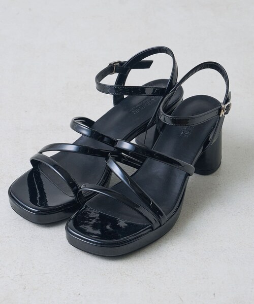 one after another NICE CLAUP（ワンアフターアナザーナイスクラップ）の「チューブストラップサンダル（シューズ・レディース・アイボリー/ラベンダー/ブラック・1/2/3）」の3枚目の写真