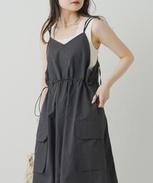 PUAL CE CIN | 【Du noir】カーゴキャミワンピース(ワンピース/ドレス)