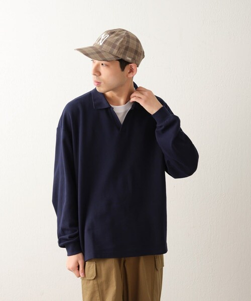 CIAOPANIC TYPY（チャオパニックティピー）の「オーバーサイズスキッパーポロ（ポロシャツ・メンズ・オフホワイト/イエロー/グリーン/ブルー/ネイビー・M/L）」の3枚目の写真