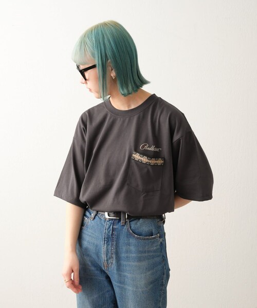 CIAOPANIC TYPY（チャオパニックティピー）の「【PENDLETON】BackPrintPocketTee（Tシャツ/カットソー・メンズ・オフホワイト/ブルー/チャコールグレー・L/M）」の3枚目の写真