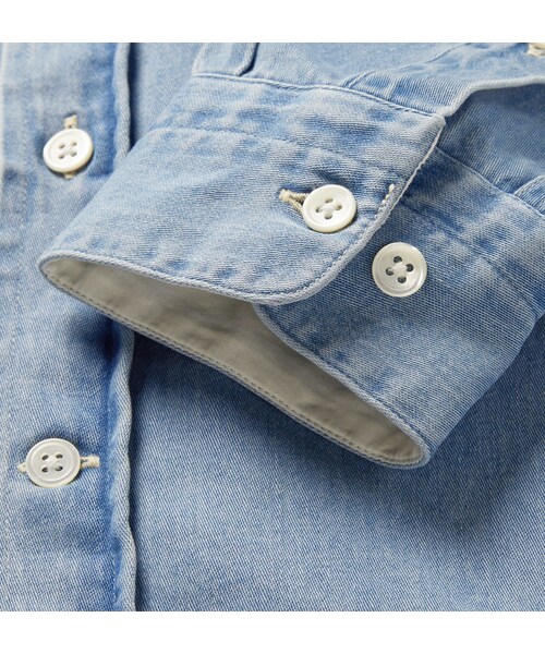 Acne Studios(アクネストゥディオズ)の「Acne Studios Isherwood Button-Down Collar Washed-Denim Shirt(シャツ/ブラウス・メンズ・Blue・IT 48 (UK/US 15.5)/IT 50 (UK/US 16)/IT 54 (UK/US 17)/IT 46 (UK/US 15)/IT 52 (UK/US 16.5))」の7枚目の写真