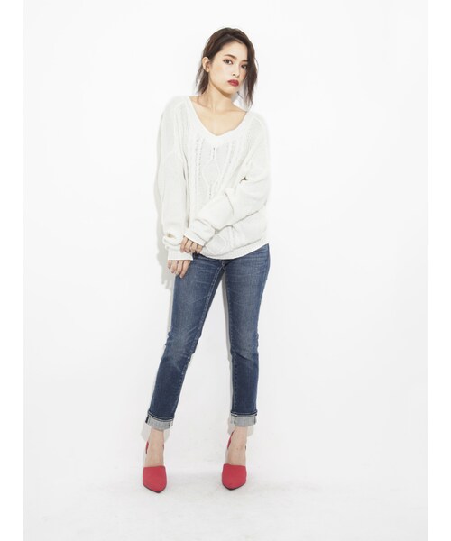 GYDA（ジェイダ）の「BACKクロススウェードパンプス（シューズ・レディース・グレー/ブラック/レッド・S/M/L）」の17枚目の写真