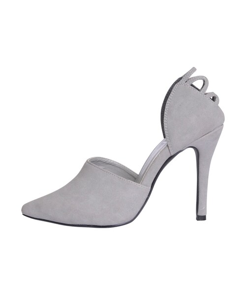 GYDA（ジェイダ）の「BACKクロススウェードパンプス（シューズ・レディース・グレー/ブラック/レッド・S/M/L）」の2枚目の写真