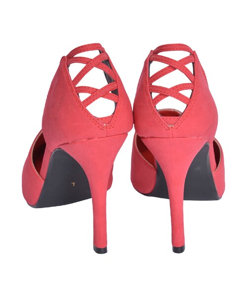 GYDA（ジェイダ）の「BACKクロススウェードパンプス（シューズ・レディース・グレー/ブラック/レッド・S/M/L）」の6枚目の写真
