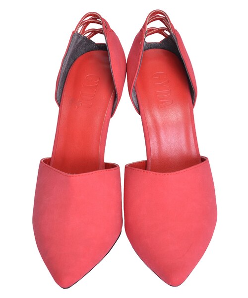 GYDA（ジェイダ）の「BACKクロススウェードパンプス（シューズ・レディース・グレー/ブラック/レッド・S/M/L）」の5枚目の写真