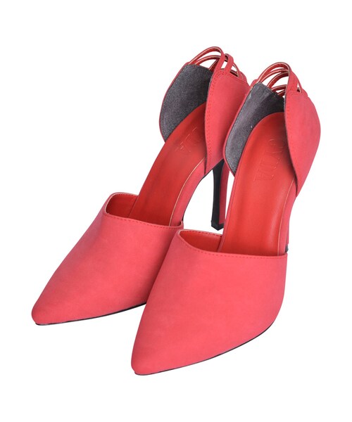 GYDA（ジェイダ）の「BACKクロススウェードパンプス（シューズ・レディース・グレー/ブラック/レッド・S/M/L）」の4枚目の写真