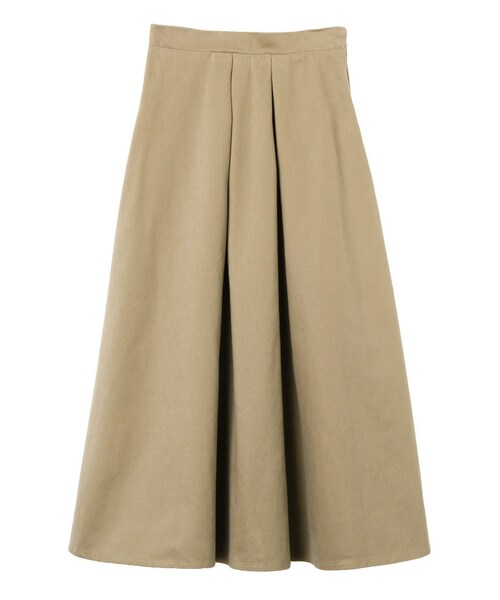 GYDA（ジェイダ）の「ツイルタックマキシSK（スカート・レディース・ブラック/ベージュ/カーキ・S/M）」の2枚目の写真