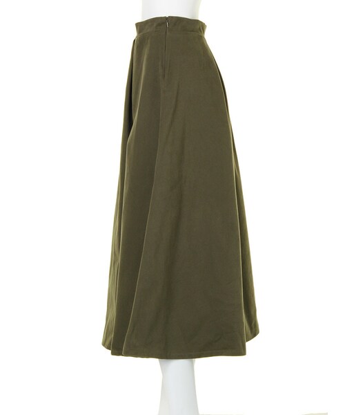 GYDA（ジェイダ）の「ツイルタックマキシSK（スカート・レディース・ブラック/ベージュ/カーキ・S/M）」の7枚目の写真