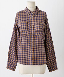 imvely | チェックパターンオーバーシャツ(シャツ/ブラウス)