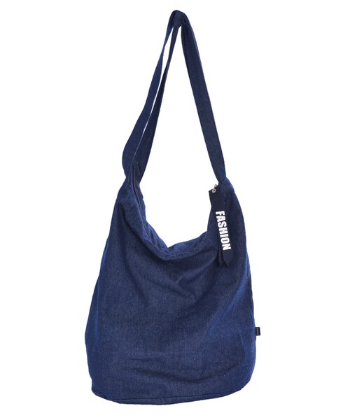 jouetie（ジュエティ）の「デニムシンプルBAG（バッグ・レディース・オフホワイト/ブラック/インディゴ・F）」の3枚目の写真