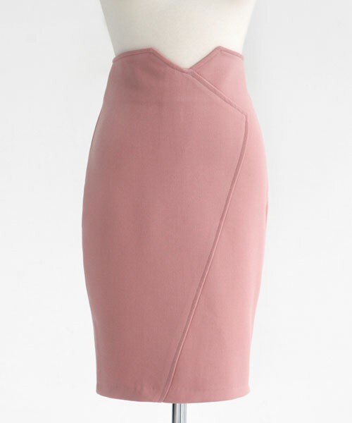 DHOLIC（ディーホリック）の「ラインペンシルスカート（スカート・レディース・グレー/サーモンピンク/ブラック・S/M）」の3枚目の写真