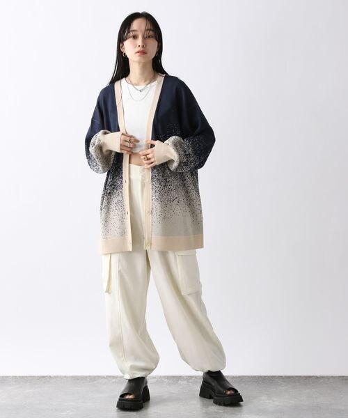 JEANASIS（ジーナシス）の「12GミストグラデVカーディガン（トップス・レディース・ネイビー系その他(08)/ブラウンカーキ系その他(19)/オレンジ系その他(45)/ブルー系その他(86)・FREE）」の5枚目の写真