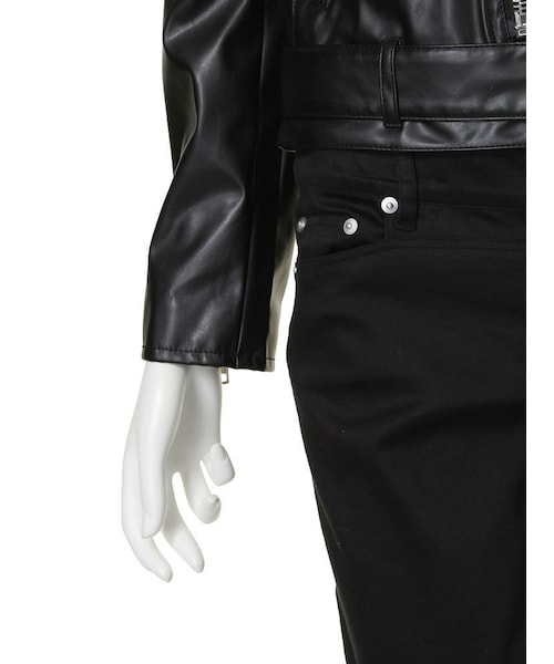 jouetie（ジュエティ）の「合皮ダブルライダース（ジャケット/アウター・レディース・ブラック/ボルドー/ネイビー・M）」の9枚目の写真