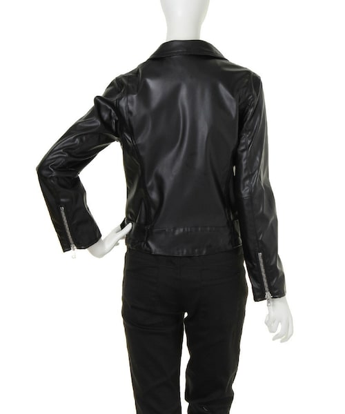 jouetie（ジュエティ）の「合皮ダブルライダース（ジャケット/アウター・レディース・ブラック/ボルドー/ネイビー・M）」の6枚目の写真