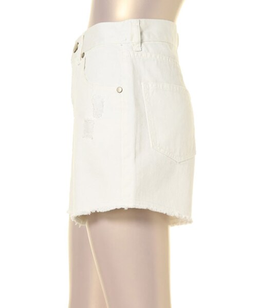 LAGUNAMOON（ラグナムーン）の「【CASUAL】カラーボーイフレンドショートパンツ（パンツ・レディース・ホワイト/ピンク/アイスブルー/ネイビー・S/M）」の7枚目の写真