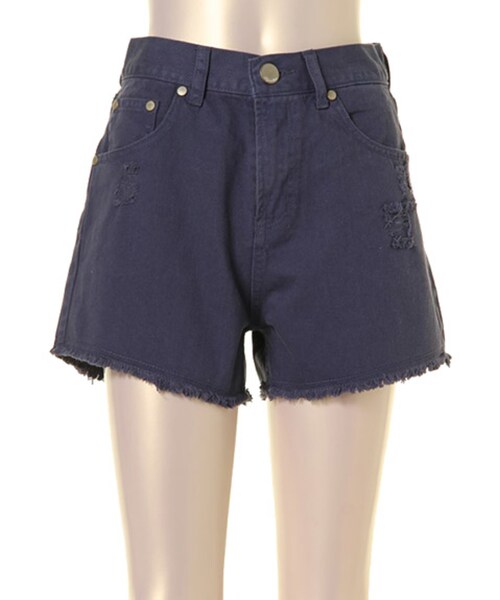 LAGUNAMOON（ラグナムーン）の「【CASUAL】カラーボーイフレンドショートパンツ（パンツ・レディース・ホワイト/ピンク/アイスブルー/ネイビー・S/M）」の4枚目の写真