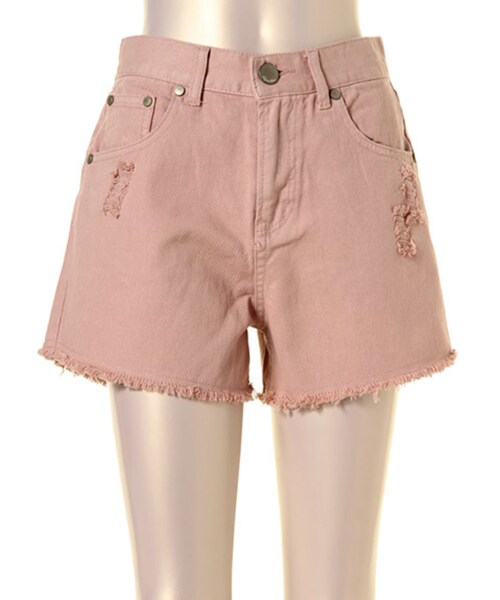 LAGUNAMOON（ラグナムーン）の「【CASUAL】カラーボーイフレンドショートパンツ（パンツ・レディース・ホワイト/ピンク/アイスブルー/ネイビー・S/M）」の3枚目の写真