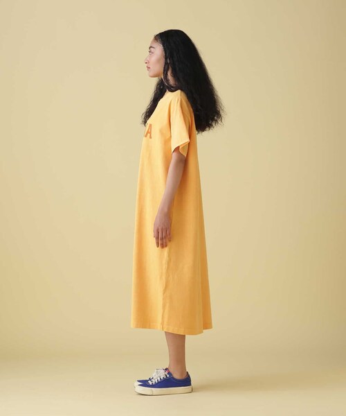 AVIREX（アヴィレックス）の「FADE WASH ONEPIECE/ フェイドウォッシュワンピース（ワンピース/ドレス・イエロー/サックス/チャコール・F）」の6枚目の写真