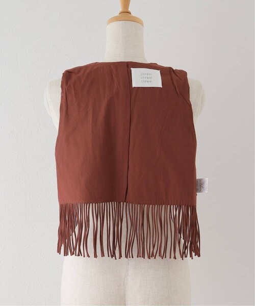 トップス crinkle crinkle crinkle fringe shortvest JOURNAL STANDARD relume（ジャーナルスタンダード レリューム