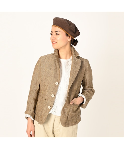 45R（フォーティファイブアール）の「リネンツイードの四角ジャケット