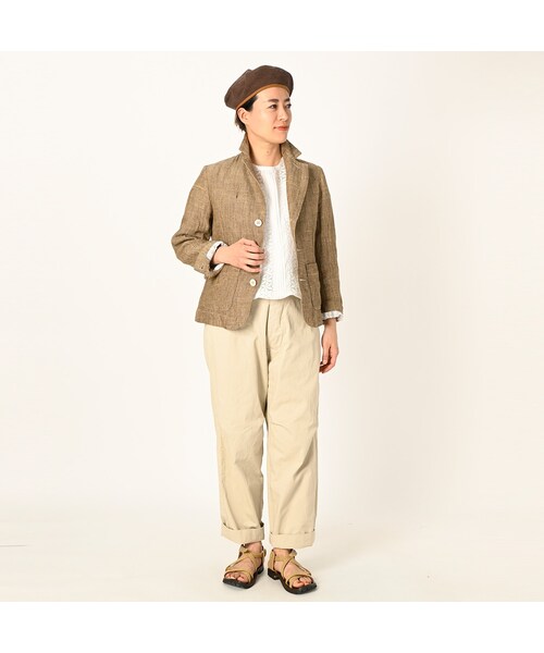 45R（フォーティファイブアール）の「リネンツイードの四角ジャケット