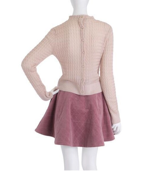 Littny（リトニー）の「【Littny】ケーブルH/Nニット（トップス・レディース・アイボリー/ピンク/ブルー・F）」の8枚目の写真