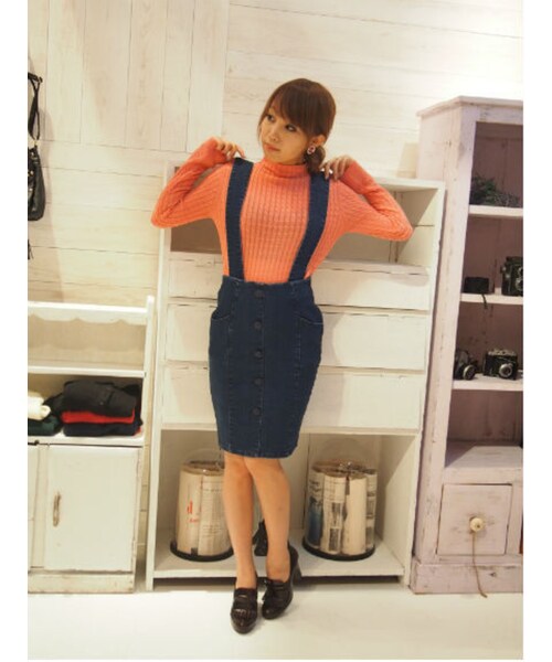 Littny（リトニー）の「【Littny】ケーブルH/Nニット（トップス・レディース・アイボリー/ピンク/ブルー・F）」の6枚目の写真