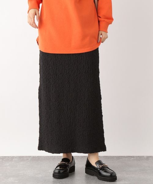 LEPSIM(レプシィム)の「フクレジャガードナロースカート(スカート・レディース・ブラック09/ラベンダー91・FREE SIZE)」の1枚目の写真