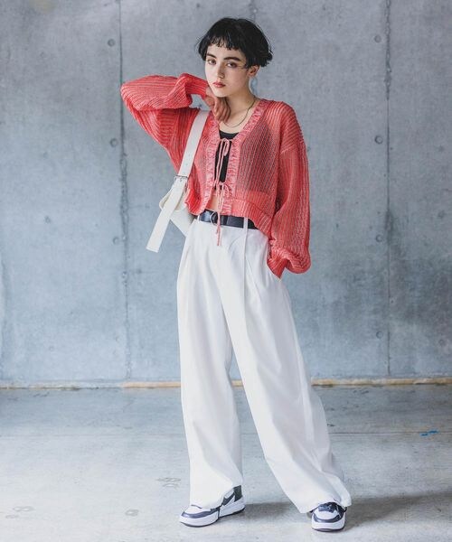 PAGEBOY（ページボーイ）の「SETUPルーズパンツ（パンツ・レディース・オフホワイト05/ブラック09/チャコール18・F）」の7枚目の写真