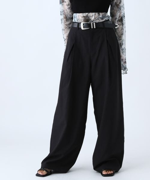 PAGEBOY（ページボーイ）の「SETUPルーズパンツ（パンツ・レディース・オフホワイト05/ブラック09/チャコール18・F）」の2枚目の写真